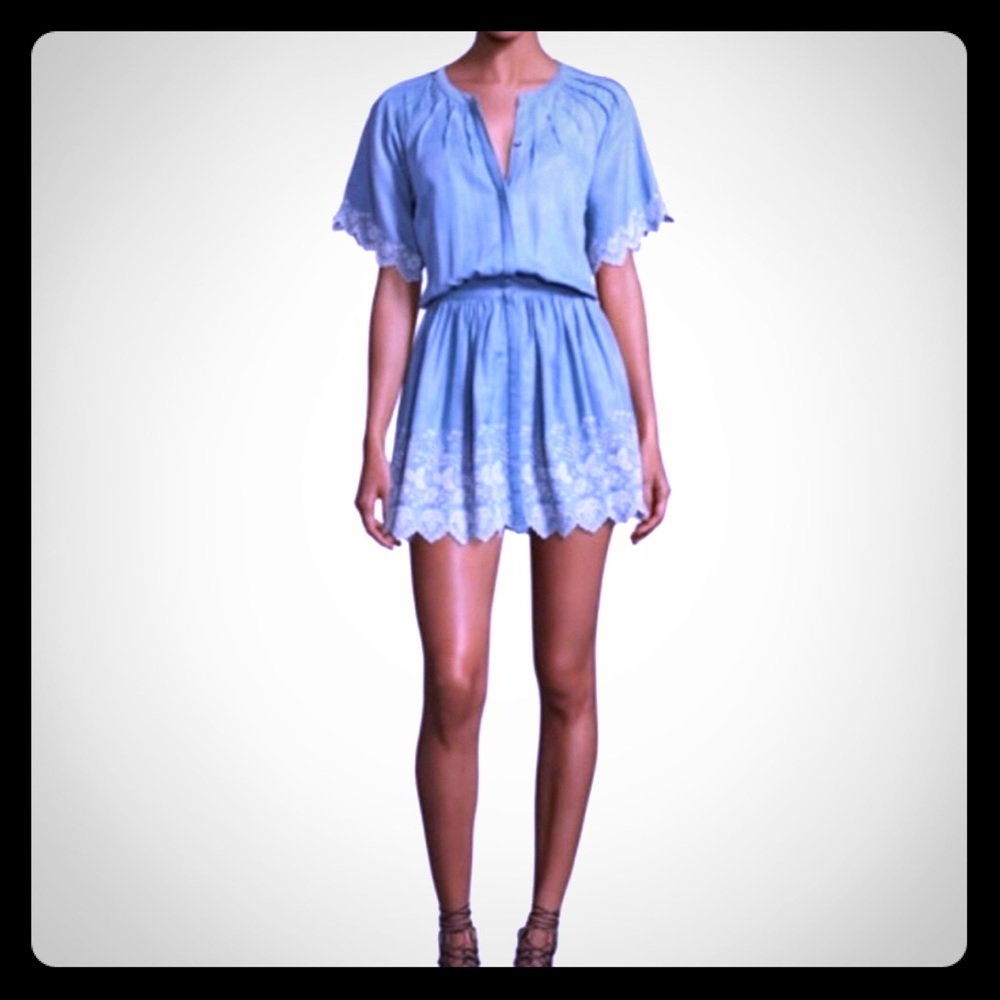 LoveShackFancy Charlie dress chambray XS